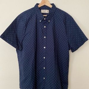 Abercrombie & Fitch Navy Blue Casual Button Down Shirt